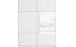 Goossens kledingkast finca combi glans mat glas wit hoogwaardig meubelplaat - 8244410-{merk}-finca-combi-sts-wit-schuifdeuren-01